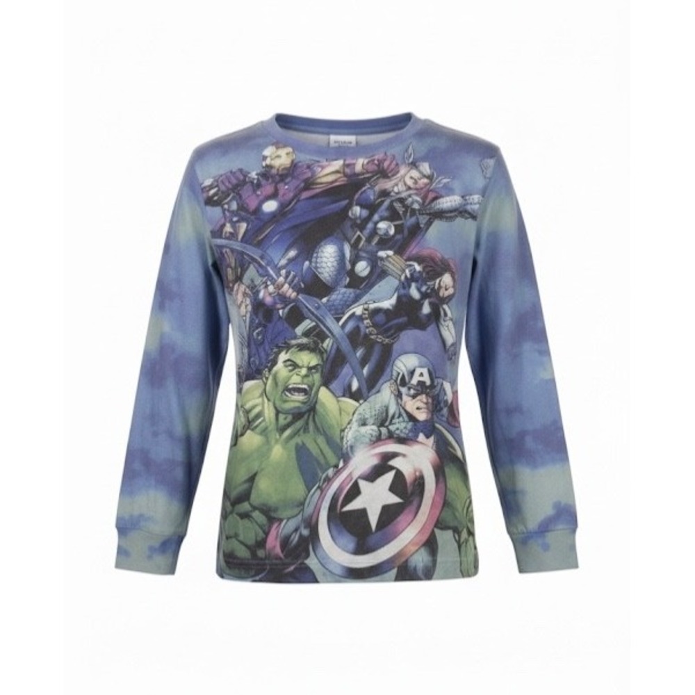 Marvel Avengers Long Sleeve T Shirt Superhero Comic Graphic Top